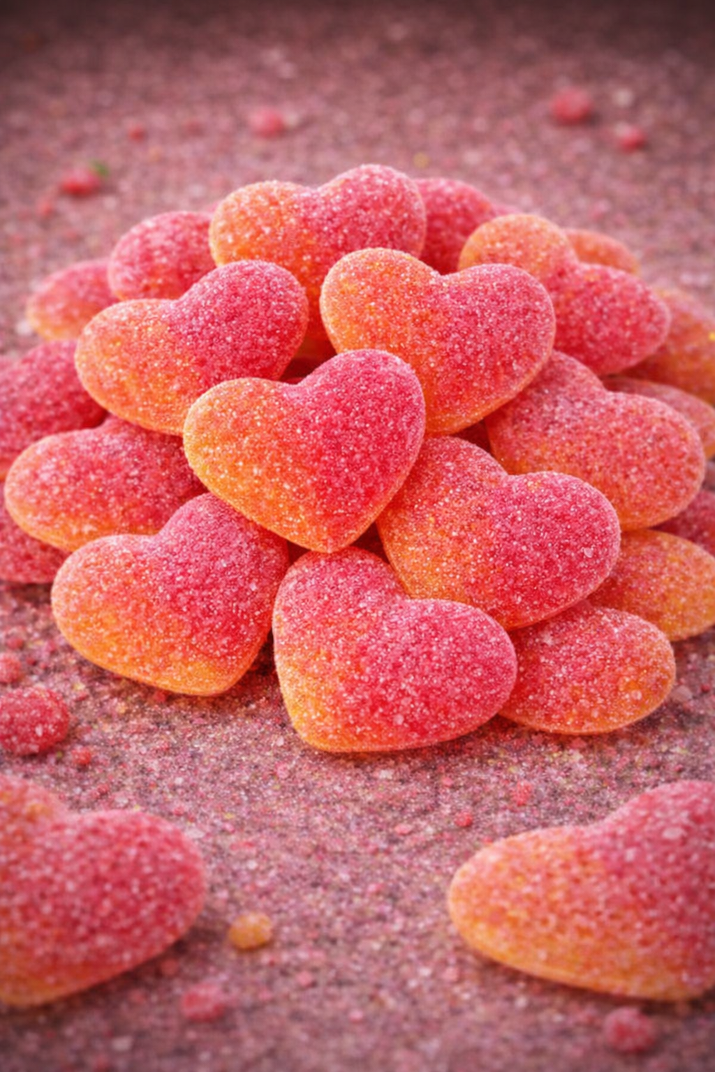 Bonbons Cœurs Sucrés à la Pêche (100g)