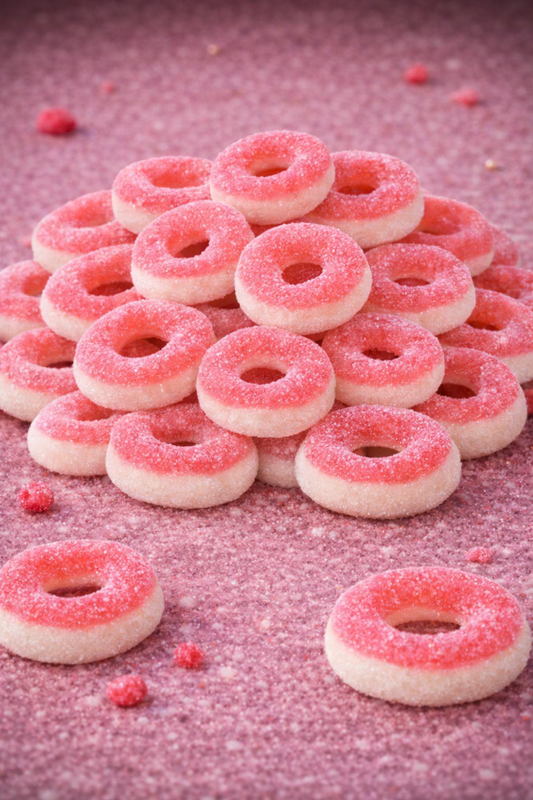 Bonbons Anneaux Saveur Fraise (100g)