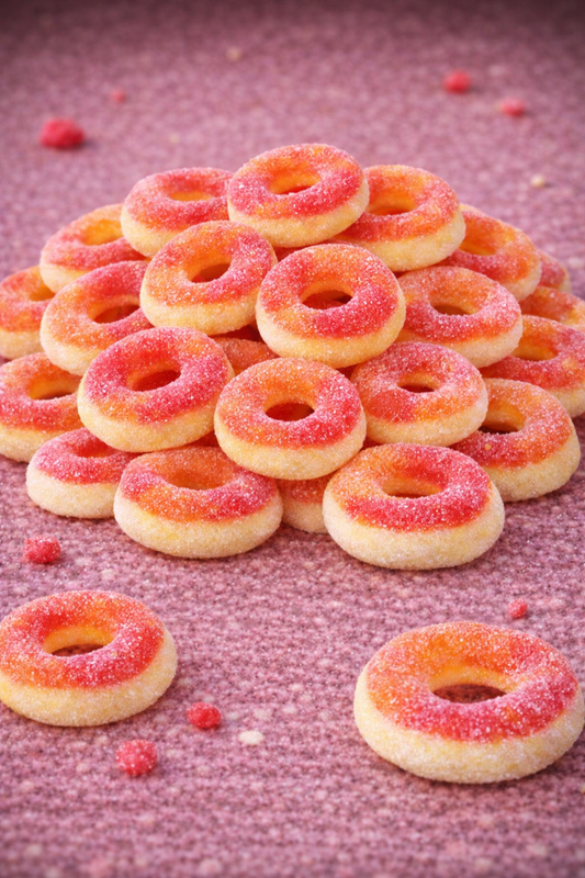 Bonbons Anneaux Sucrés à la Pêche (100g)